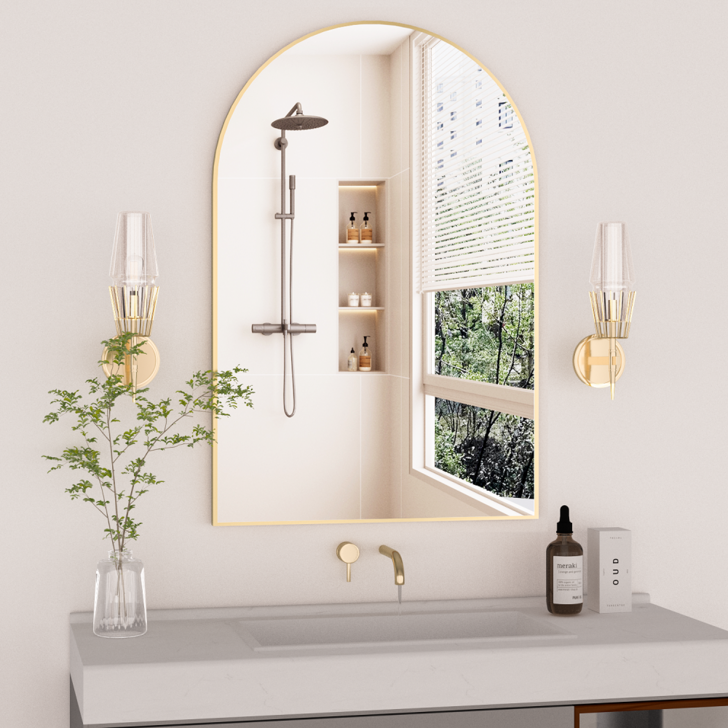 Brendayia 600x900mm 반아치형 벽걸이 거울 욕실 거울 침실 거실