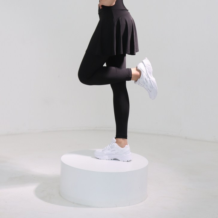 슬림 워터 커버업 치마 레깅스 일체형, 단일색상