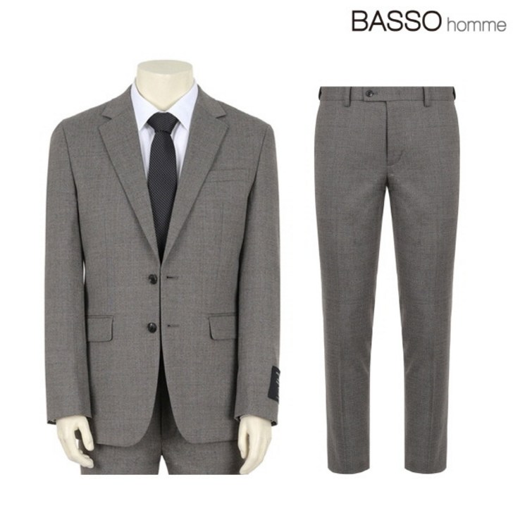 바쏘옴므 바쏘옴므  기능성 울 슬림핏 마이크로 수트 WSX3JT22AWSX3PT22A