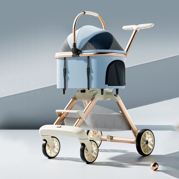 FONOW  강아지유모차 일체형 탈부착이 가능한 접이식 이동 편의성