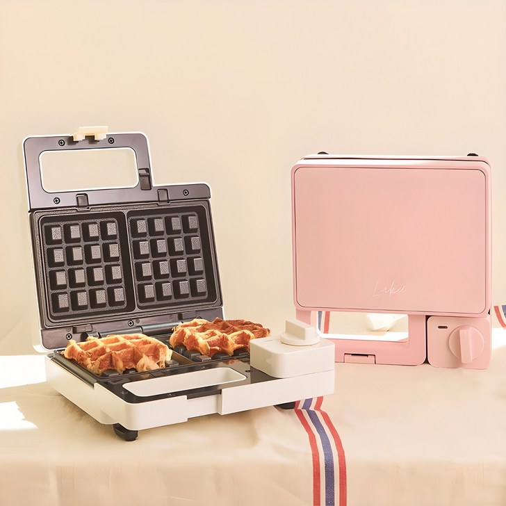 루카 타이머 2구 전기 샌드위치 와플 메이커