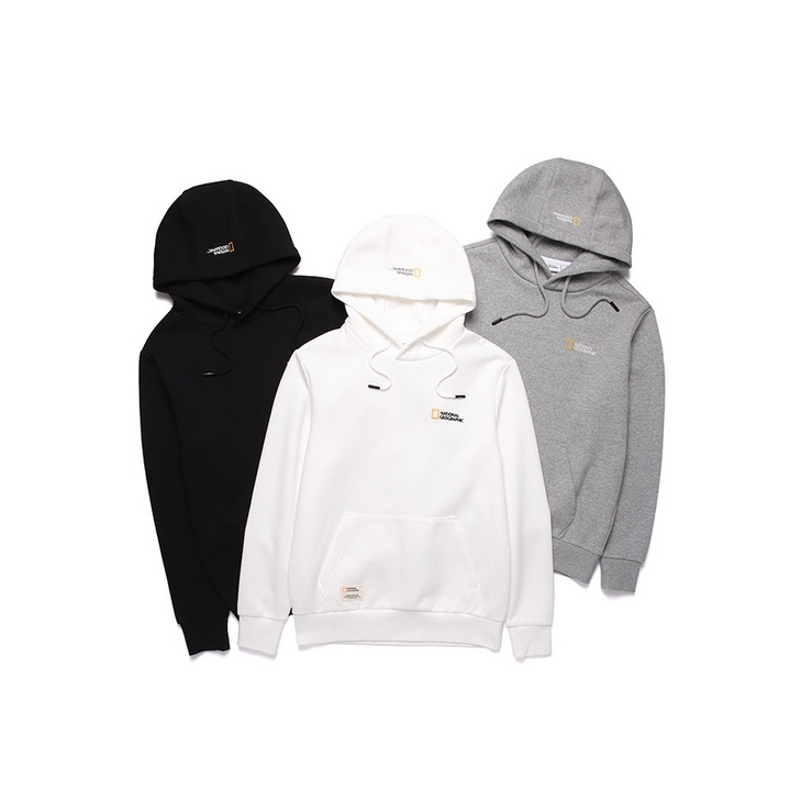 주말특가 남녀공용 NATIONAL GEO 자수로고 쮸리 크루 후드티 티셔츠 NA57333