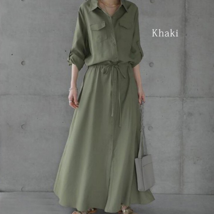 2025 가을 신상 재패니즘 포켓 셔츠 원피스 대형 포켓세미 오버핏으로 완성하는 일상 속 미니멀룩 가을 소프트 오피스룩 세미포멀 원피스