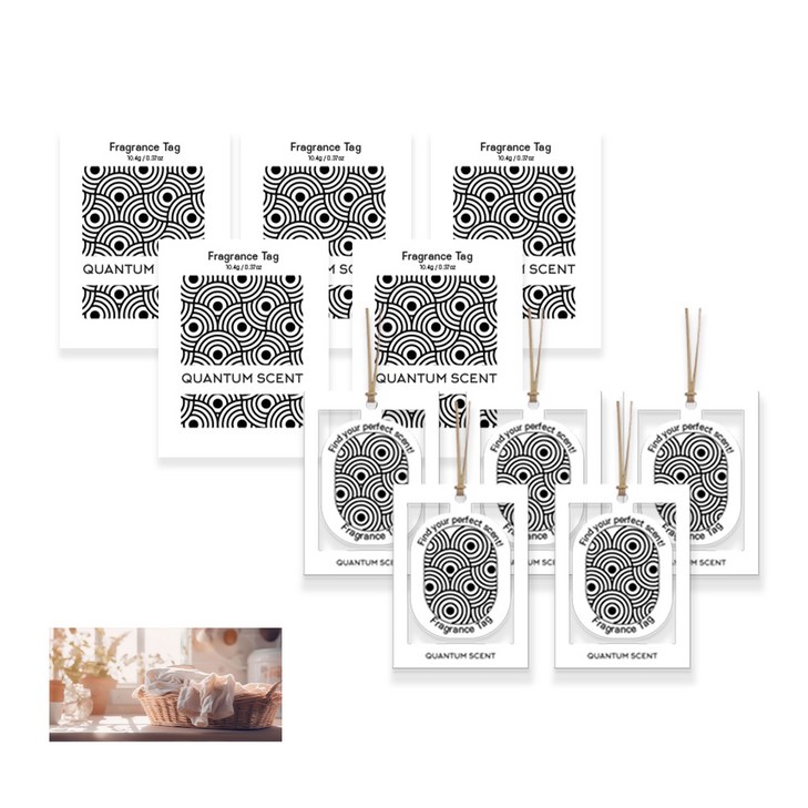 퀀텀센트 단독프래그런스태그 3개1개 증정 실내방향제, 차량용 옷장 실내 종이 방향제 퍼퓸 사셰 프래그런스 태그 꽃집향기플로럴부케 비누향기코튼비누 바닐라향기린넨바닐라, 5개, 코튼비누