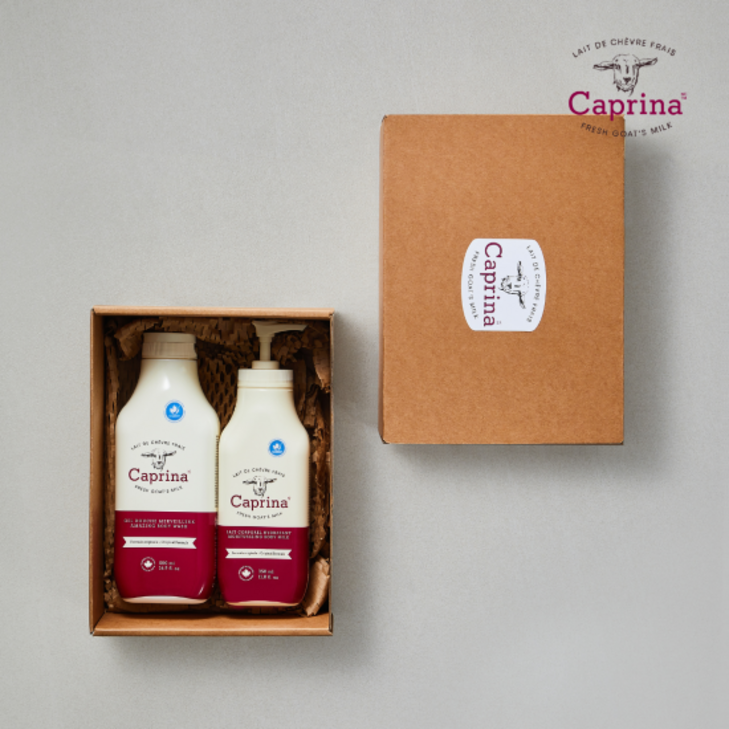 선물세트 캐나다 산양유 바디워시 500ml  바디로션 350ml