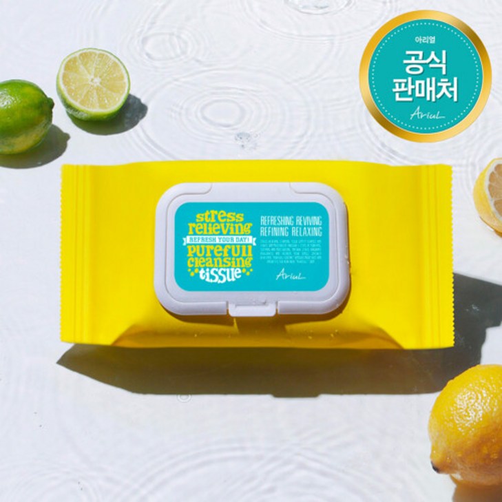 스트레스 릴리빙 퓨어풀 클렌징 티슈 80매, 1개