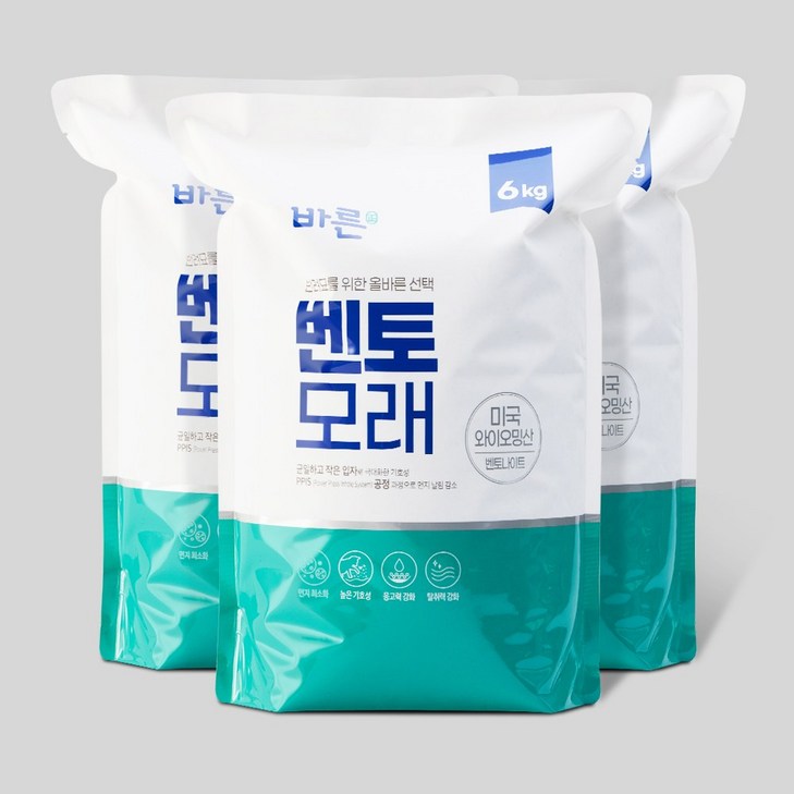 바른 벤토모래 응고형 고양이 모래 6kg 3개, 6kg, 3세트