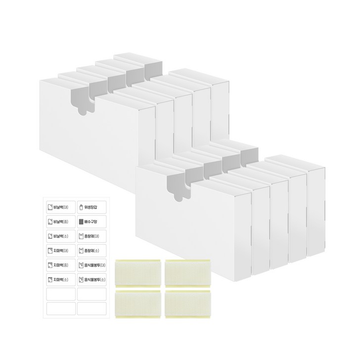 위주 비닐봉투 정리함 중 10p  벨크로 4p  스티커