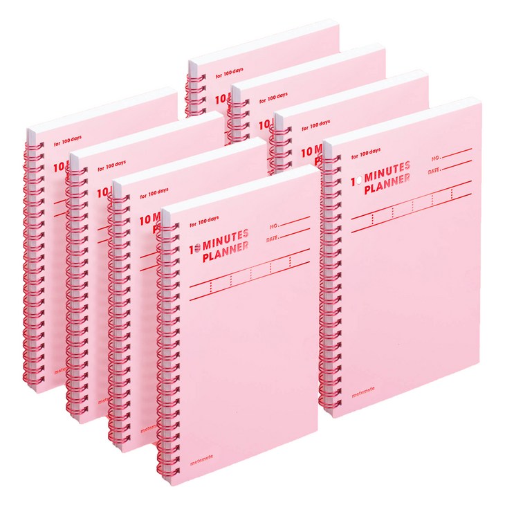 모트모트 텐미닛 플래너 100DAYS, 로즈쿼츠, 8개