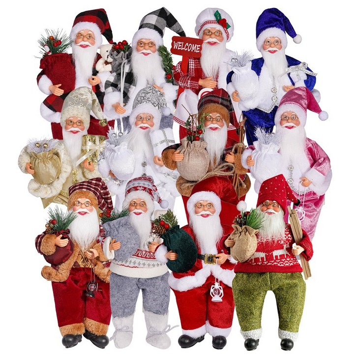 디노랩 산타 인형 크리스마스 장식 홈 파티 소품 오브제 1개, 옵션 06레드 스웨터 산타