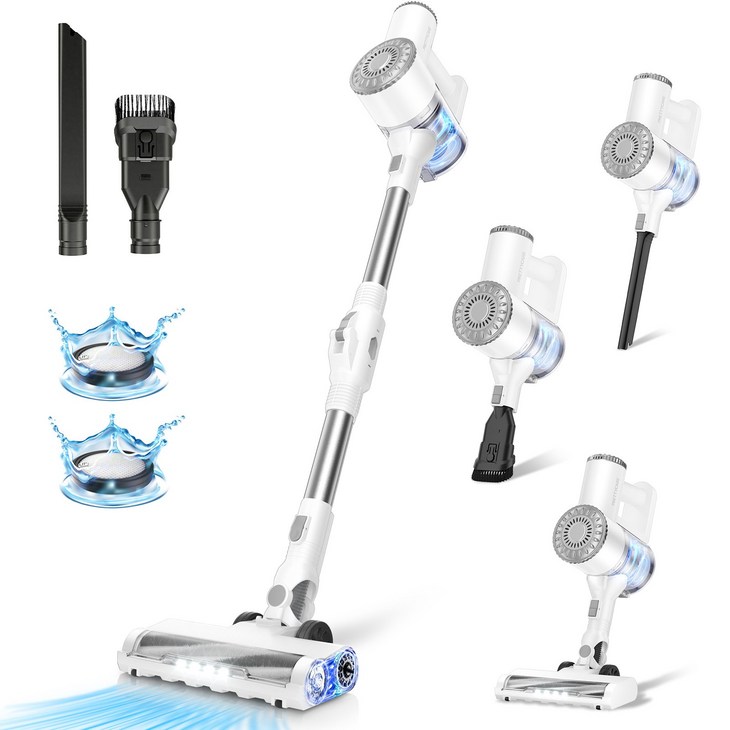 2025년형 프리티케어 무선 청소기 핸디 청소기 W400 하얀색, White