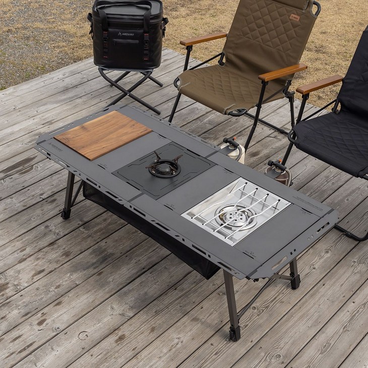 아베나키 하빌리스 IGT테이블 컴팩트 수납 접이식 높이조절 대형 캠핑테이블