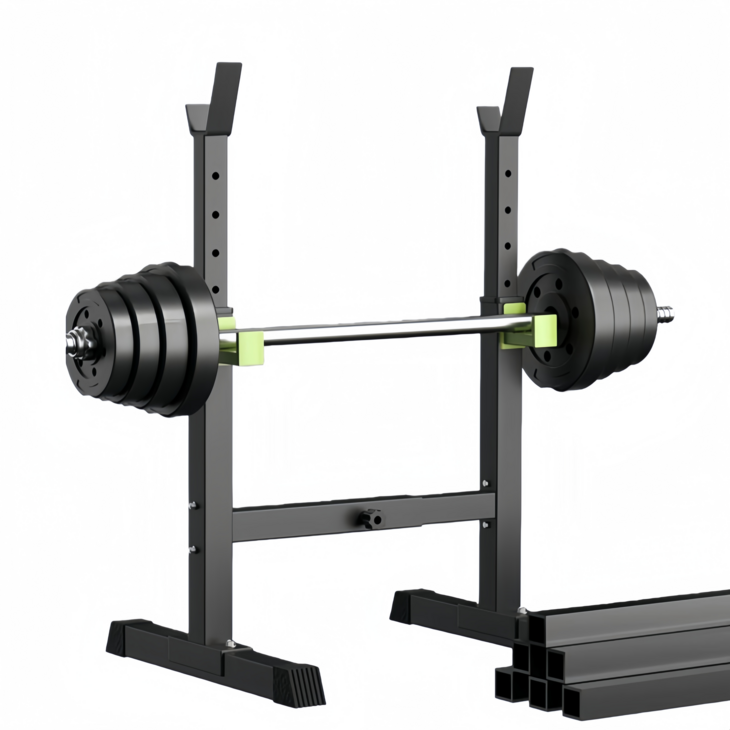 바벨 거치대 스쿼트운동기구 바벨랙 높이조절 일체형 스쿼트 랙 헬스 실내 훈련 기자재 단련해 다기능 수납
