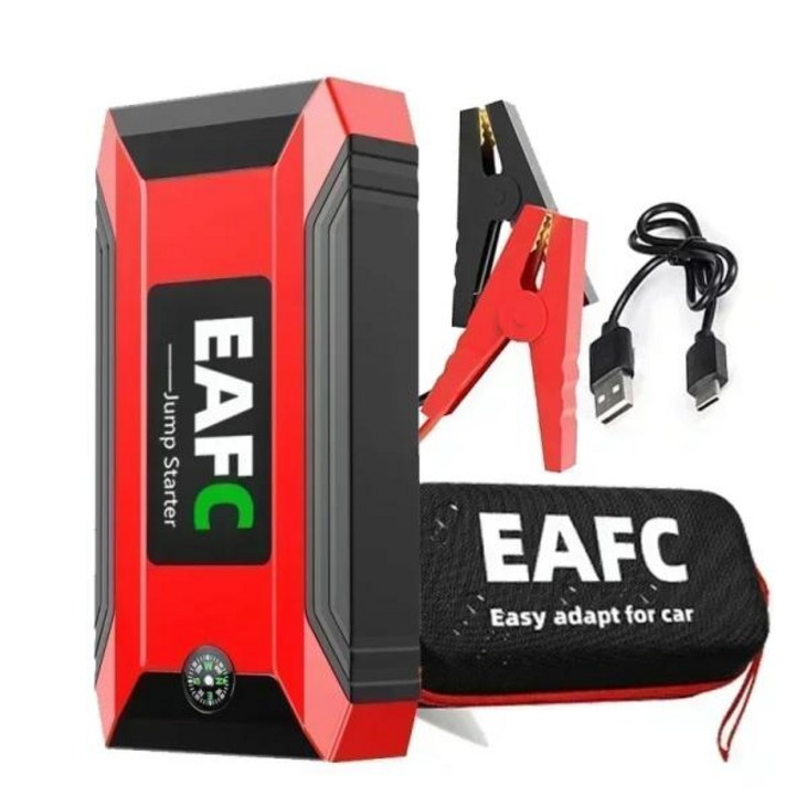 EAFC 차량용 휴대용 점프 스타터 보조 배터리 자동차 부스터 충전기 비상 시동 장치 1, 2.1200A red carton