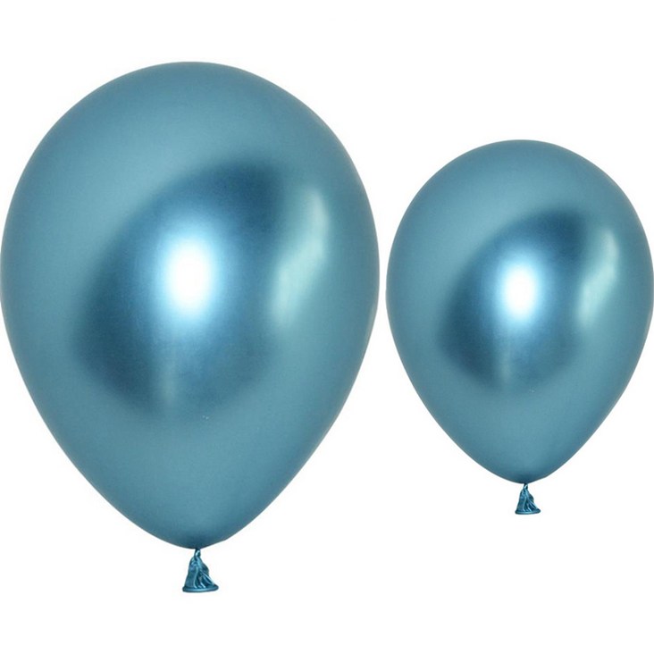 젤루뚝 메탈 파티 풍선 12.7cm 150p + 25.4cm 50p 세트, 블루, 1세트 - 쌍투몰
