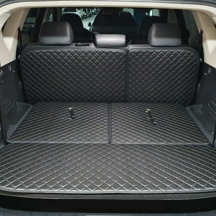 아이빌 신형퀼팅 4D 자동차 트렁크매트 + 2열등받이 차박매트 전차종, 싼타페TM5분리형