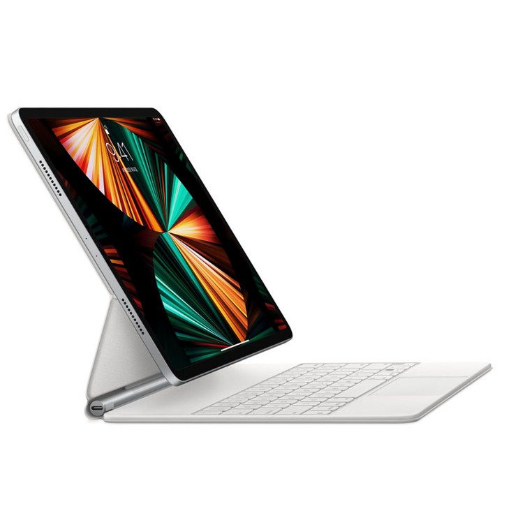 ISEE아이시 Apple 매직 한국어 키보드 iPad Pro 12.9 호환용 P129, 화이트 실버, iPad Pro 12.9(3~5세대)