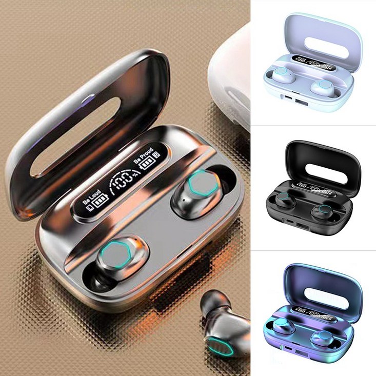 ELSECHO TWS 완전 무선 블루투스 5.2 충전 오토페어링 이어폰 최신상 LED 배터리 잔량 표시 무선 블루투스 이어폰