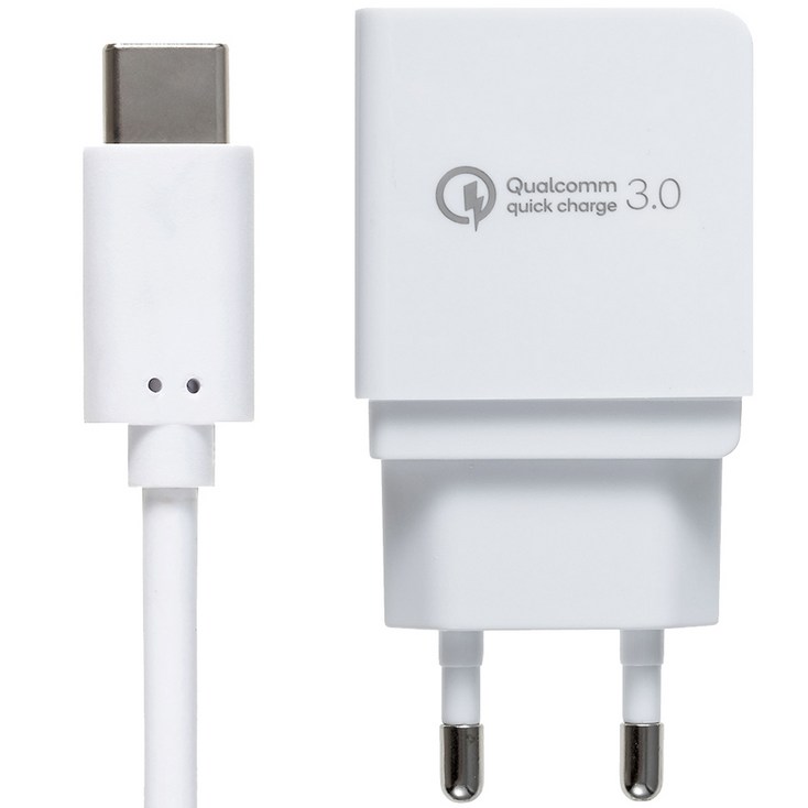 홈플래닛 퀄컴 공식인증 QC3.0 18W고속충전기 타입C케이블 1.2m 세트, 화이트 홈플래닛 퀄컴 공식인증 QC3.0 18W고속충전기 타입C케이블 1.2m 세트, 화이트