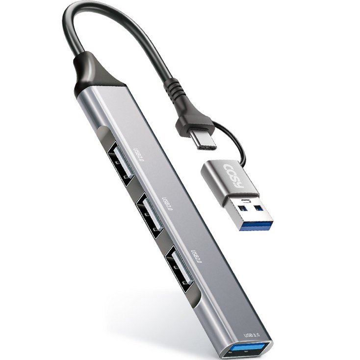 코시 다용도 듀얼 커넥트 USB 3.0 4포트 C타입 USBA 허브 UH4094CA 코시 다용도 듀얼 커넥트 USB 3.0 4포트 C타입 USBA 허브 UH4094CA