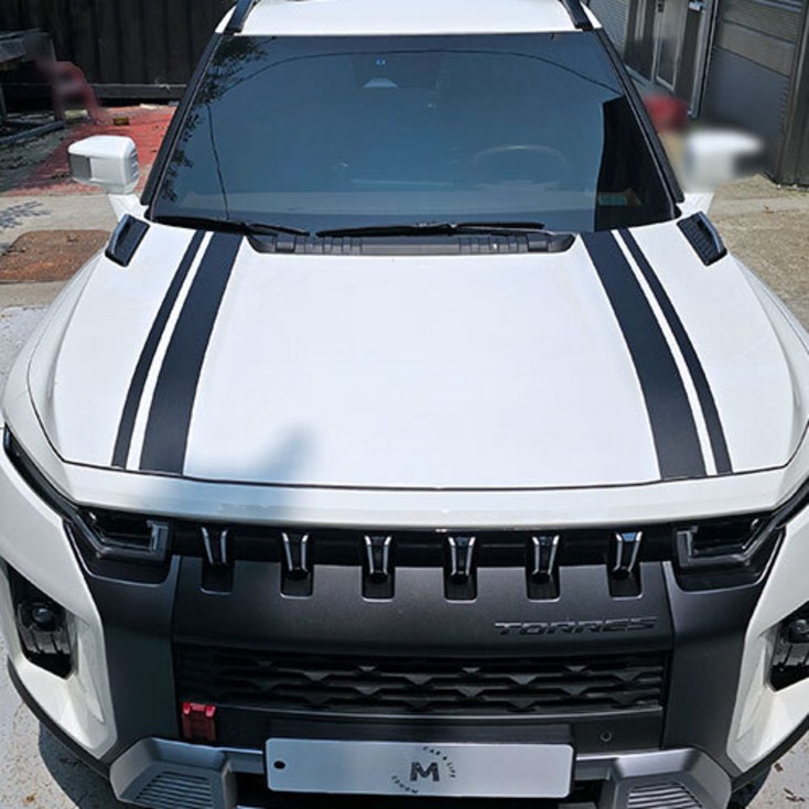 디디앤카 토레스 데칼 스티커 본넷 라인 호환, 04.화이트 무광, 1개