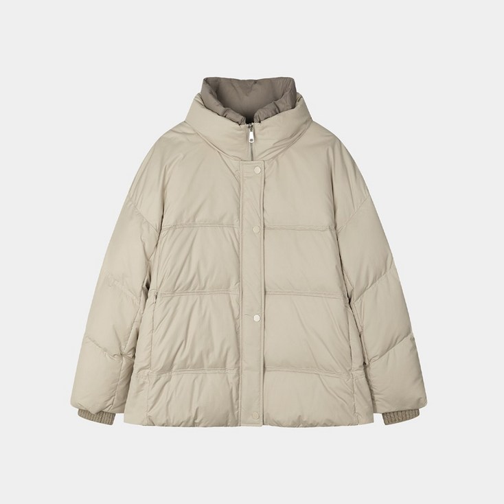 요하넥스 하이넥 집업 숏 다운점퍼