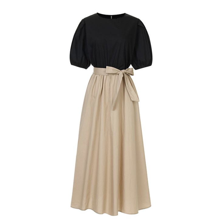 페이지플린 스트랩 밴딩 배색 원피스 P6BOP006A