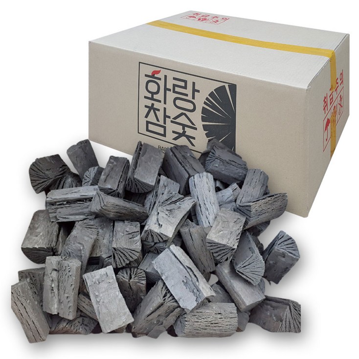 화랑참숯 흑탄 대용량 국내산 참숯, 1개, 10kg - 투데이밈