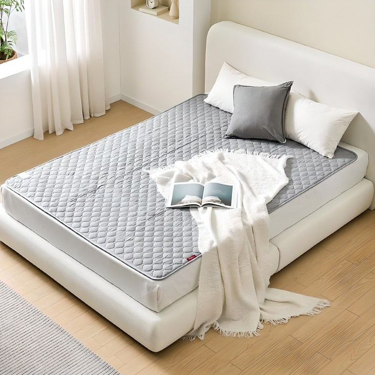 장수돌침대 자바원단 워셔블 카본매트 KHJS1000S, 그레이, 슈퍼싱글1100 x 1900 mm