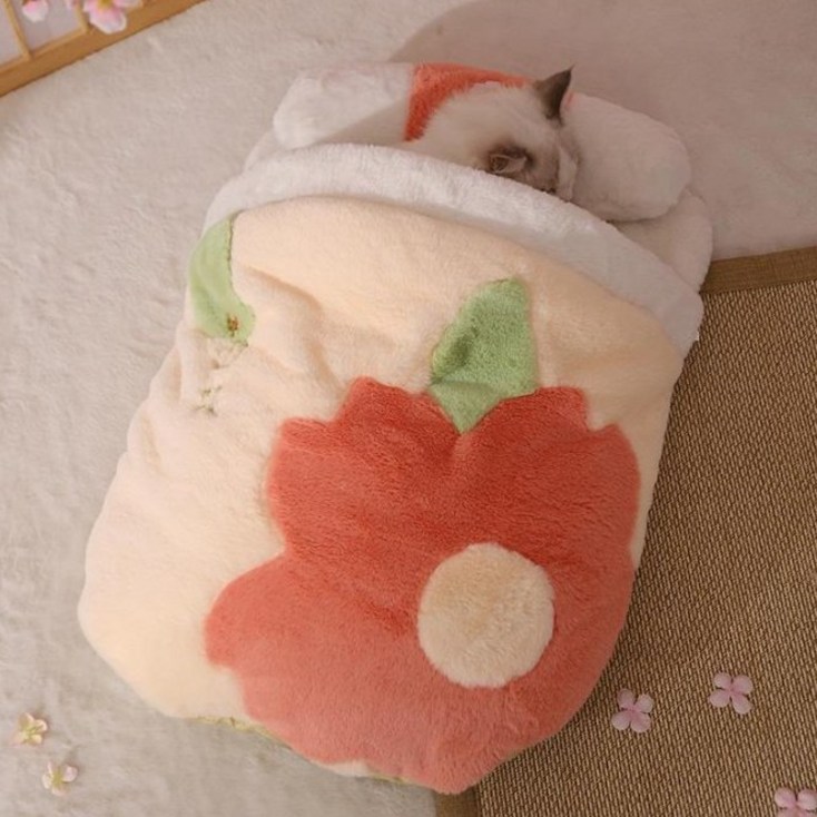 당감샵 고양이 침낭 이불 베개 세트 당감샵 고양이 침낭 이불 베개 세트
