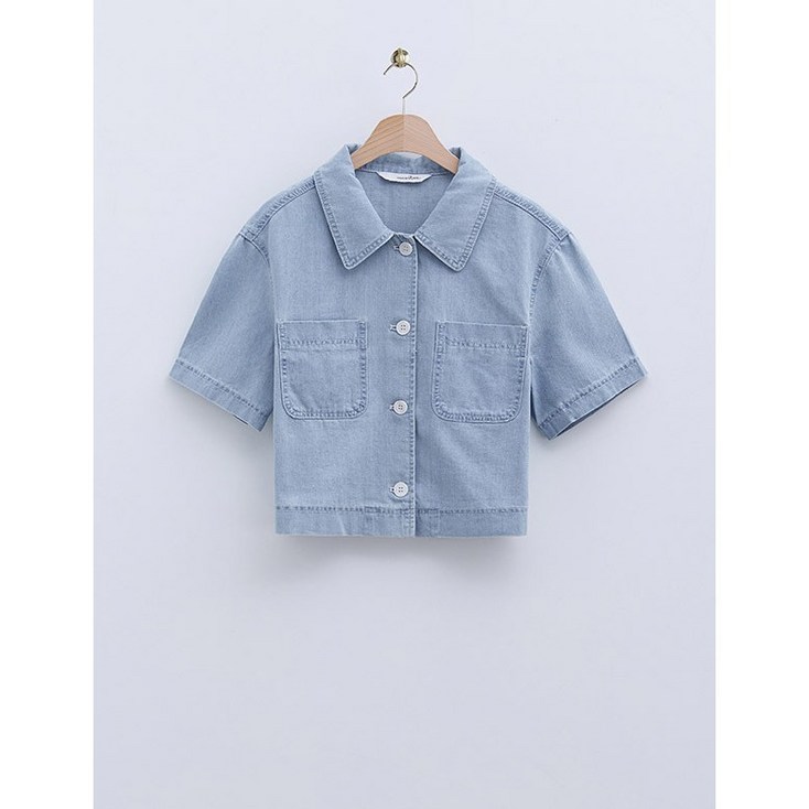 로엠 데님 반팔 셔켓리오더2colorsRMYWE37G16