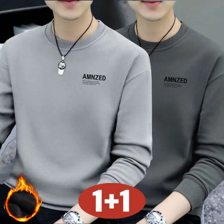 오스틱니 남성 겨울 11 초특가 루즈핏 보온 긴팔 라운드 기모 맨투맨  티셔츠