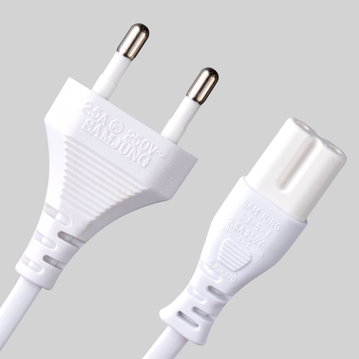 삼정 국산 AC 8자 백색 코드 화이트 전원케이블, 3m, 1개 삼정 국산 AC 8자 백색 코드 화이트 전원케이블, 3m, 1개