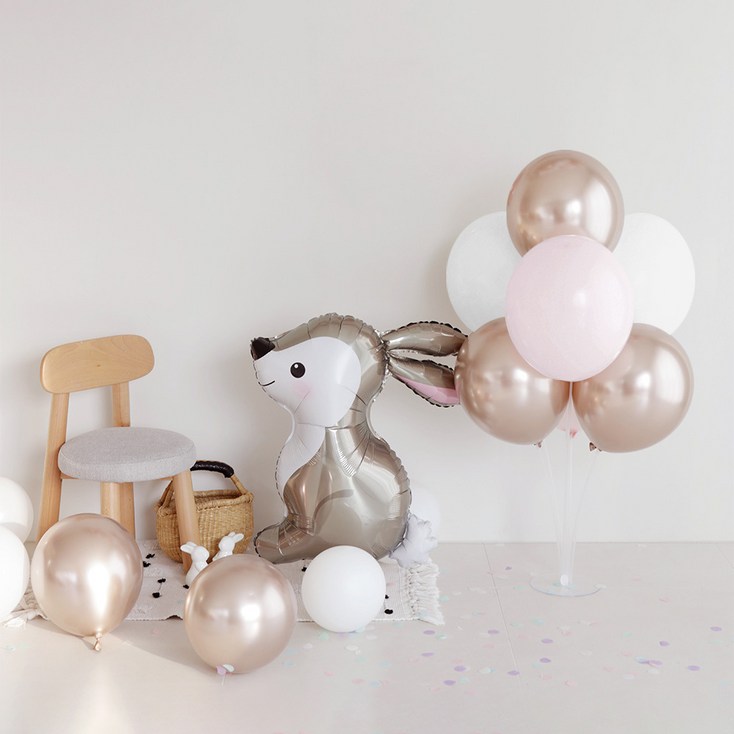 파티아일랜드 토끼호일풍선샴페인핑크풍선세트