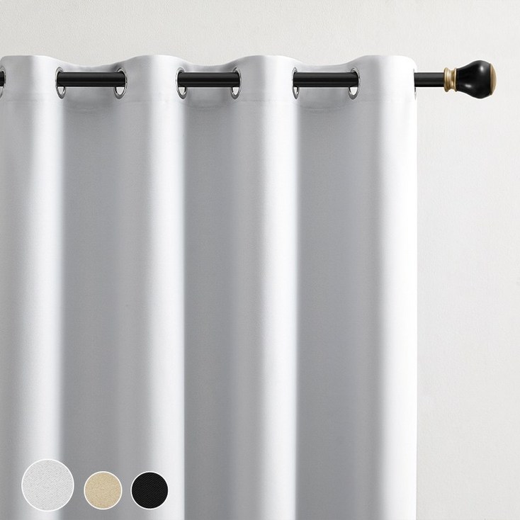 스너그스페이스 완전 빛차단 방한 단열 아일렛 암막 커튼 2P 세트