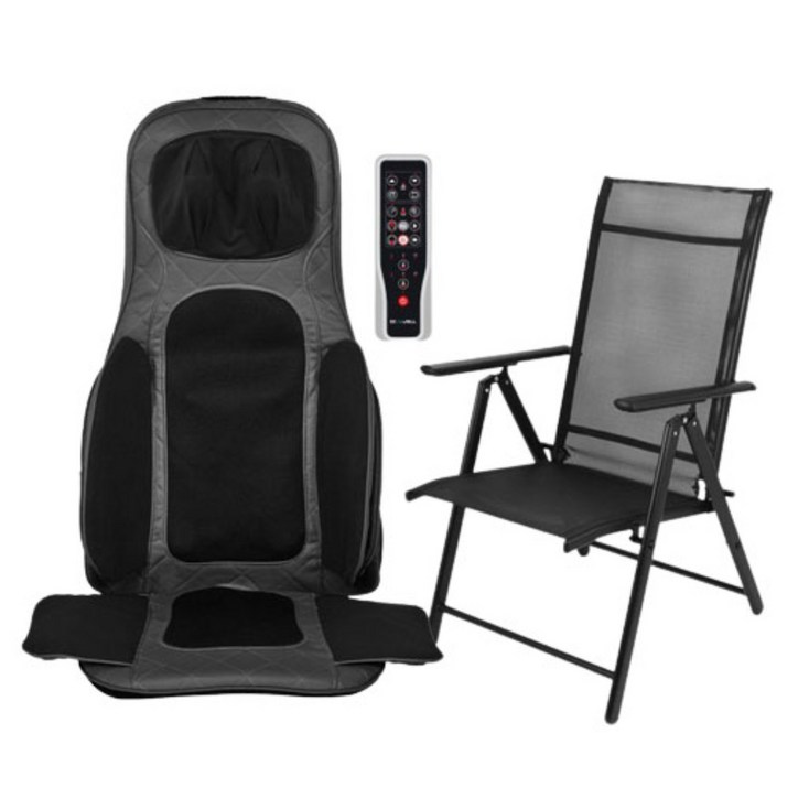 닥터웰 의자형 전신 온열 에어 공기압 마사지기 안마기 세트 DR1002P, 블랙, DR1002P