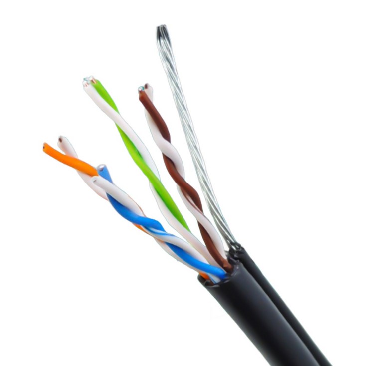 옥외 철심 UTP 랜케이블 200M CAT5E 옥외용 CCTV 랜선 2중피복