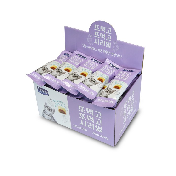 테비토퍼 고양이 또먹고또먹고 시리얼 스낵 생선 20g x 30p 테비토퍼 고양이 또먹고또먹고 시리얼 스낵 생선 20g x 30p