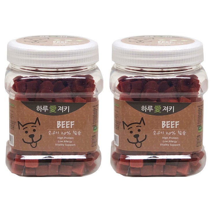 하루애 져키 반려견 간식, 소고기, 400g, 2개 하루애 져키 반려견 간식, 소고기, 400g, 2개