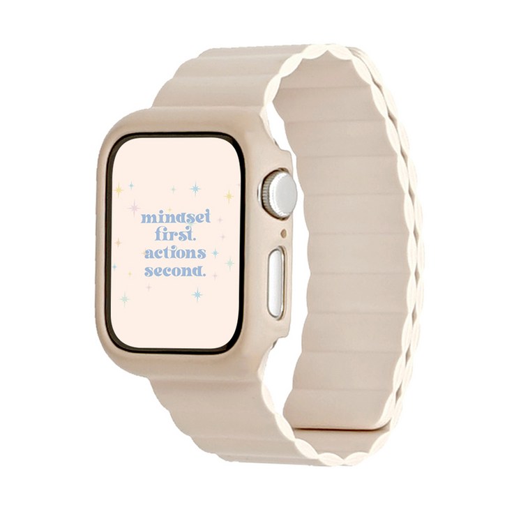 케이안 애플워치 실리콘 마그네틱 스트랩 케이스 세트