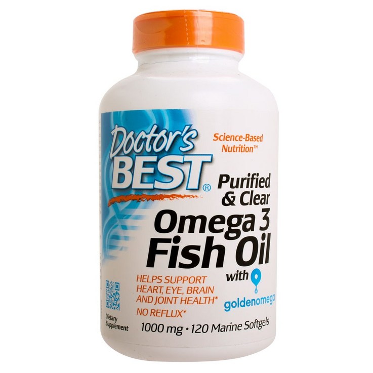 닥터스베스트 퓨리파이드  클리어 오메가 3 피쉬 오일 1000mg 마린 소프트젤, 120정, 1개