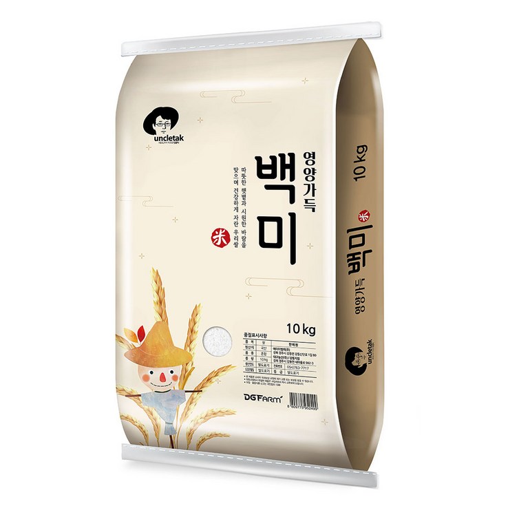 엉클탁 2023년산 햅쌀 백미, 10kg, 1개 엉클탁 2023년산 햅쌀 백미, 10kg, 1개