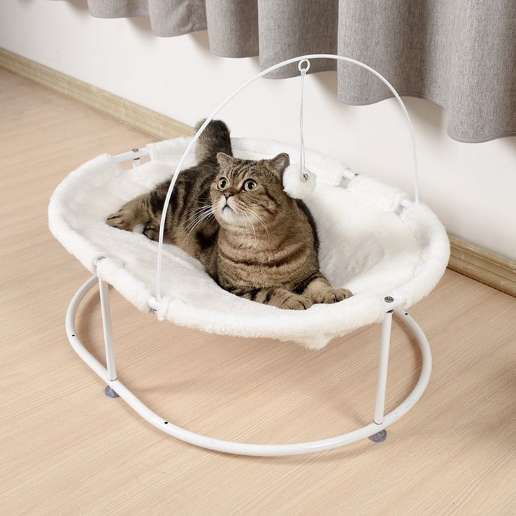 세이펫 고양이 털 해먹 침대, 화이트 세이펫 고양이 털 해먹 침대, 화이트