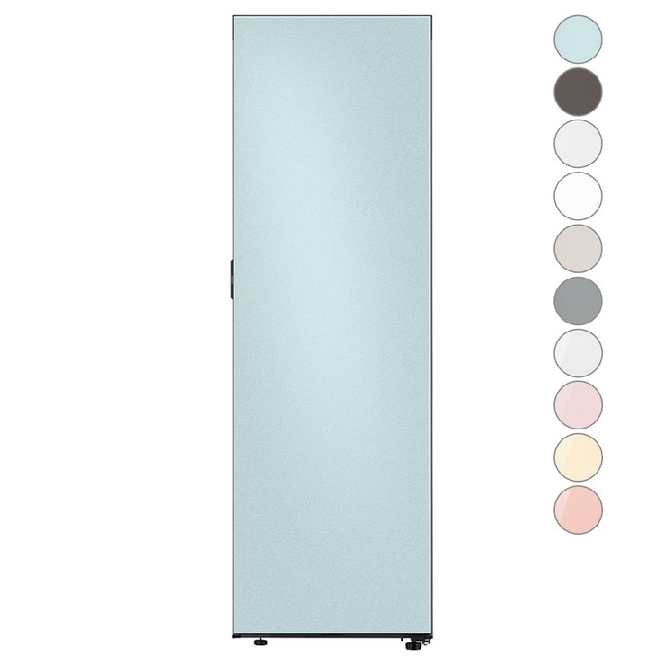 [색상선택형] 삼성전자 비스포크 키친핏 1도어 냉장고 우개폐 409L 방문설치