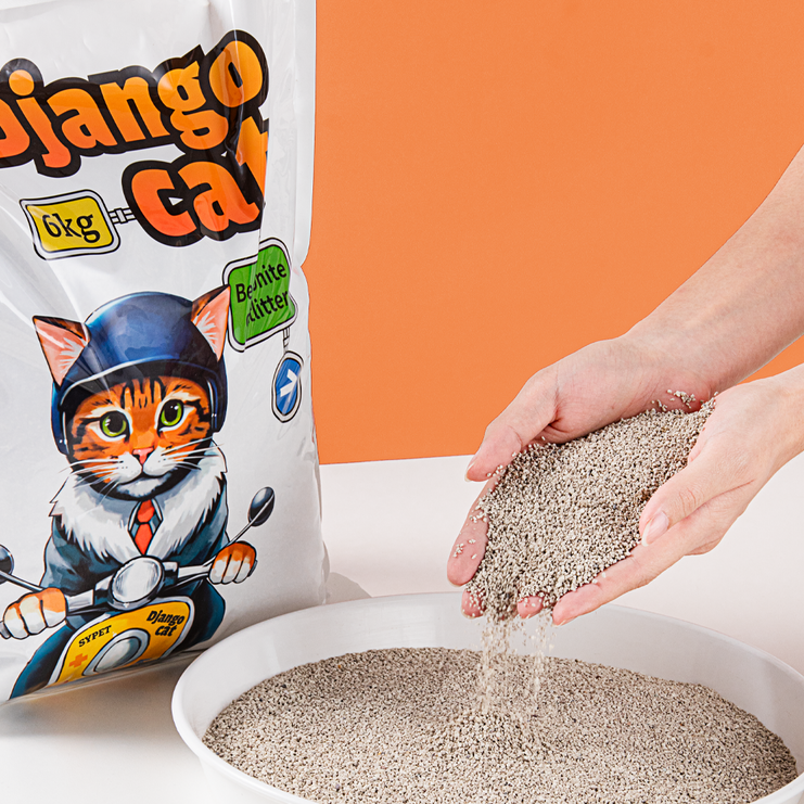 [당일배송천연원료] 고양이 모래 벤토나이트 대용량 가는입자, 3개, 6kg, 무향