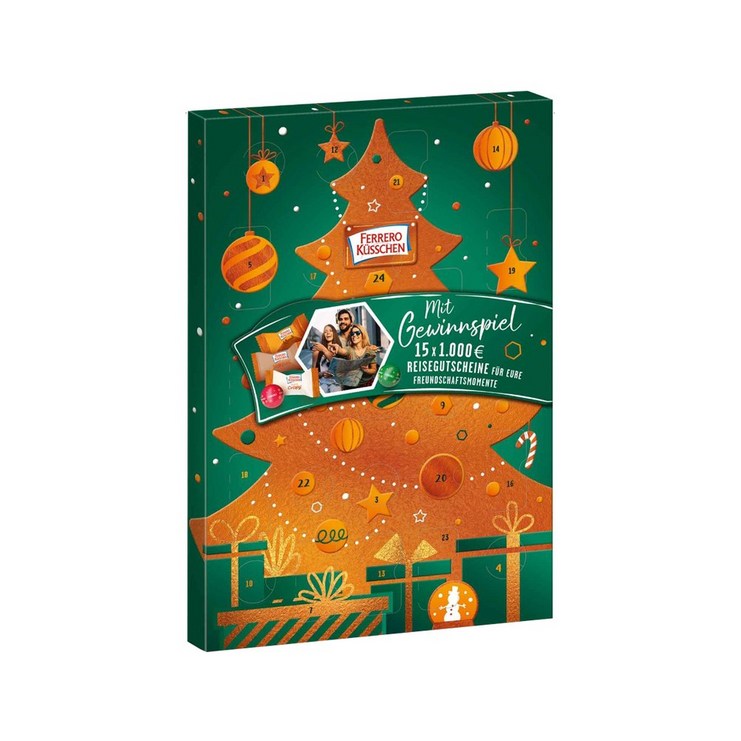 페레로로쉐 키세스 초콜릿 어드벤트 캘린더 200g Ferrero Kisses Advent Calendar 200g, 200g, 1개
