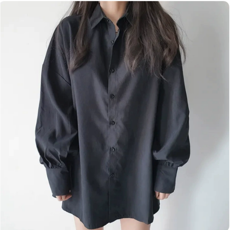 사계절 남친셔츠 여성 오버핏 셔츠 남방