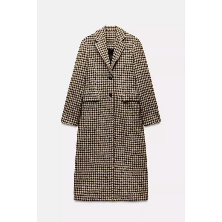 ZARA 자라 체크 슬림핏 모직 롱 코트 9492780 ZARA 자라 체크 슬림핏 모직 롱 코트 9492780