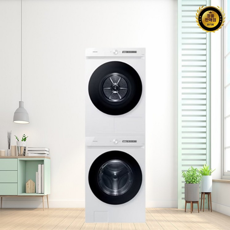 삼성전자 비스포크 그랑데 AI 드럼세탁기 WF24CB8650BW 건조기 DV20CB8600BW 24kg 20kg 상단직렬설치키트 방문설치