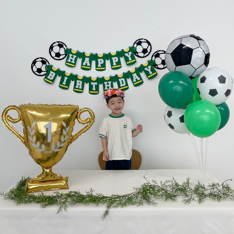 쏙쏙마켓 축구 생일 파티 풍선세트 남아 운동선수 기념일 파티용품